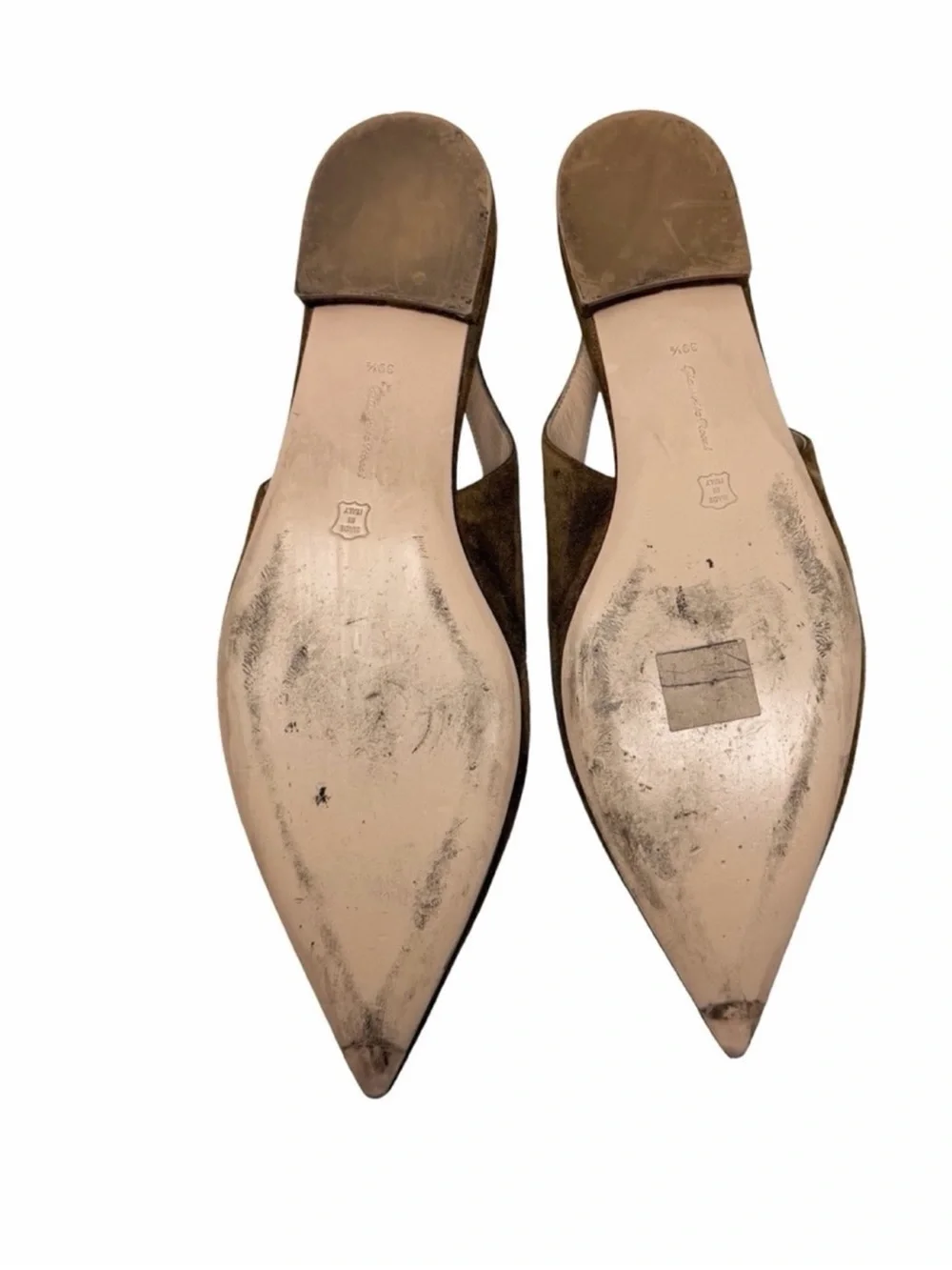 Gianvito Rossi Robbie 05 Slingback Flats Size IT 39.5 Brown Suede Quiet Luxury